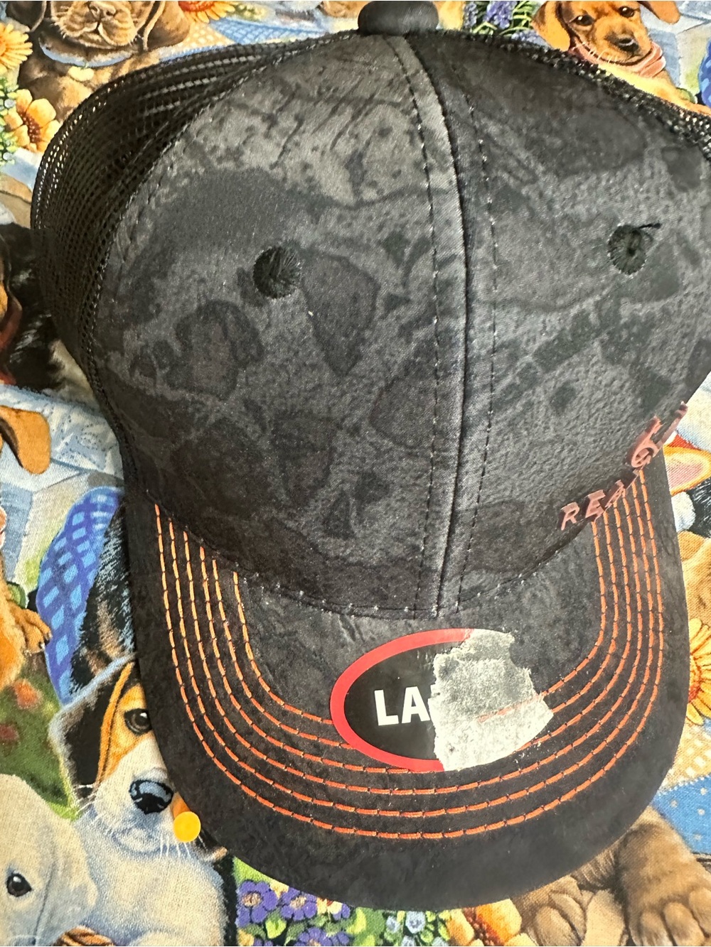 Black Red Stitched ladies Baseball Cap - Brand: Realtree Fishing